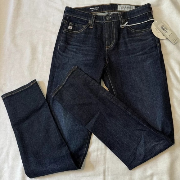 Ag Adriano Goldschmied Denim - NEW Adriano Goldschmeid AG 25 Prima Ankle Cigarette Skinny Jeans ~ Dark Wash
